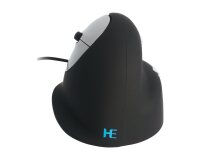 R-Go Tools Souris Ergonomique R-Go HE Break avec logiciel de pause, gaucher, moyen (longueur de la main 165-185 mm), filaire, noir