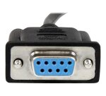 StarTech.com Câble null modem série DB9 RS232 de 1m - Cordon série DB9 vers DB9 - F/F - Noir