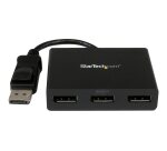 StarTech.com Répartiteur DisplayPort 1.2 à 3 ports, Adaptateur Multi-Moniteur DisplayPort vers 3x DP, Hub MST Double pour Ordinateur 4K 30Hz et 1080p 60Hz - Windows Uniquement