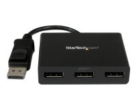 StarTech.com Répartiteur DisplayPort 1.2 à 3 ports, Adaptateur Multi-Moniteur DisplayPort vers 3x DP, Hub MST Double pour Ordinateur 4K 30Hz et 1080p 60Hz - Windows Uniquement