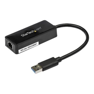 StarTech.com Adaptateur réseau USB 3.0 vers Gigabit Ethernet avec port USB - Noir