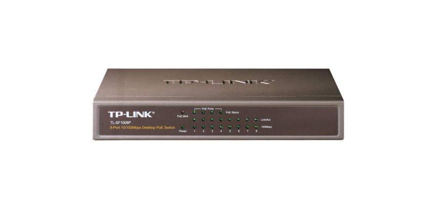 TP-Link TL-SF1008P Non-géré Fast Ethernet (10/100) Connexion Ethernet, supportant l'alimentation via ce port (PoE) Noir