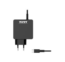 Port Designs 900097B-EU chargeur d'appareils mobiles Smartphone, Tablette Noir Secteur Charge rapide Intérieure