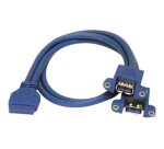 StarTech.com Câble USB 3.0 (5Gbps) 2 ports monté sur panneau – Câble USB A vers adaptateur carte mère F/F