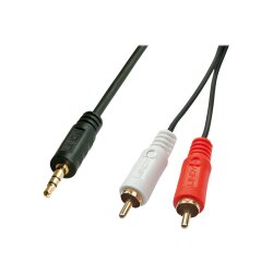 Lindy 35681 câble audio 2 m 3,5mm 2 x RCA Noir, Rouge, Blanc