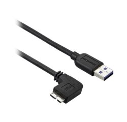 StarTech.com Câble Micro USB 3.0 slim - USB-A vers Micro-B à angle gauche de 1 m - M/M