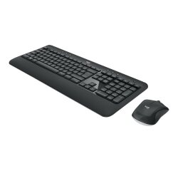 Logitech 920-008684 clavier Souris incluse Universel RF sans fil QWERTY Anglais britannique Noir, Blanc