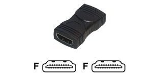 MCL Coupleur HDMI FM / FM 19-pin HDMI-A Noir