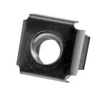 StarTech.com Lot de 50 Écrous Cage M6 à Trous Carrés et Outil d'Installation pour Baies de Serveurs, Armoires et Boîtiers de 19" ou 10", Argent - TAA