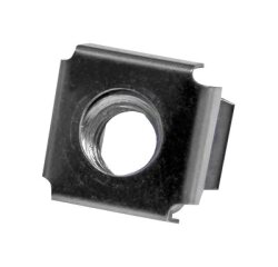 StarTech.com Lot de 50 Écrous Cage M6 à Trous Carrés et Outil d'Installation pour Baies de Serveurs, Armoires et Boîtiers de 19" ou 10", Argent - TAA