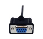 StarTech.com Câble Série RS232 Null Modem de 2m - Cordon DB9 Mâle Femelle - Câble Série Croisé avec Blindage Al-Mylar - Port série COM, Compatible avec les Appareils DTE, Noir, F/M