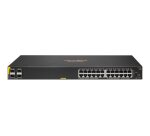 HPE Aruba Networking CX 6100 24G Class4 PoE 4SFP+ 370W Géré L3 Gigabit Ethernet (10/100/1000) Connexion Ethernet, supportant l'alimentation via ce port (PoE) 1U Noir