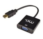 MCL CG-287C2 câble vidéo et adaptateur 0,2 m HDMI Type A (Standard) VGA (D-Sub) + 3,5 mm Noir