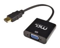MCL CG-287C2 câble vidéo et adaptateur 0,2 m HDMI Type A (Standard) VGA (D-Sub) + 3,5 mm Noir