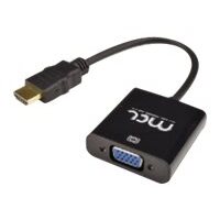 MCL CG-287C2 câble vidéo et adaptateur 0,2 m HDMI Type A (Standard) VGA (D-Sub) + 3,5 mm Noir