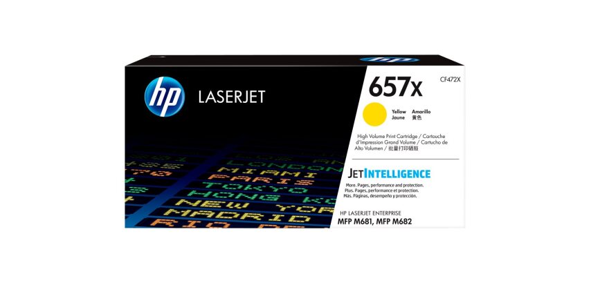 HP Cartouche de toner jaune 657X LaserJet grande capacité authentique