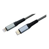 MCL MC923-1C/LIZ-1M câble Lightning Gris
