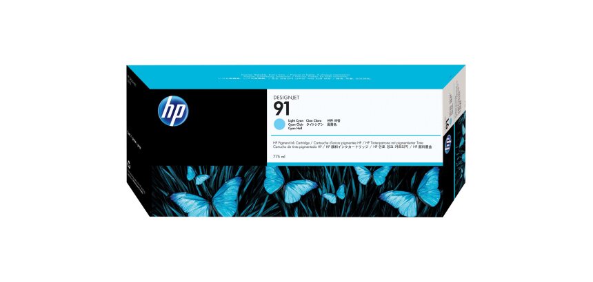 HP 91 - lichtcyaan - origineel - DesignJet - inktcartridge