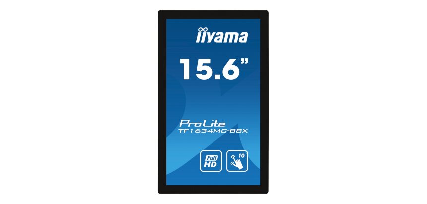 iiyama ProLite TF1634MC-B8X écran plat de PC 39,6 cm (15.6") 1920 x 1080 pixels Full HD LED Écran tactile Multi-utilisateur Noir