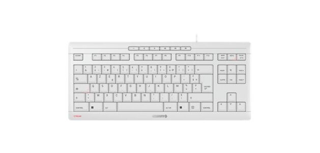 CHERRY STREAM KEYBOARD TKL clavier Universel USB AZERTY Français Blanc