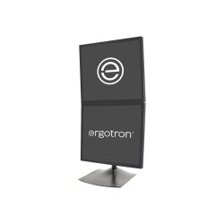 Ergotron DS Series DS100 Dual Monitor Desk Stand, Vertical 61 cm (24") Bureau Noir