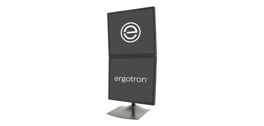Ergotron DS Series DS100 Dual Monitor Desk Stand, Vertical 61 cm (24") Bureau Noir