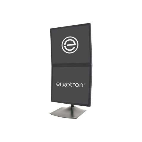 Ergotron DS Series DS100 Dual Monitor Desk Stand, Vertical 61 cm (24") Bureau Noir