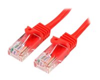 StarTech.com Câble réseau Cat5e UTP sans crochet de 3m - Cordon Ethernet RJ45 anti-accroc - M/M - Rouge