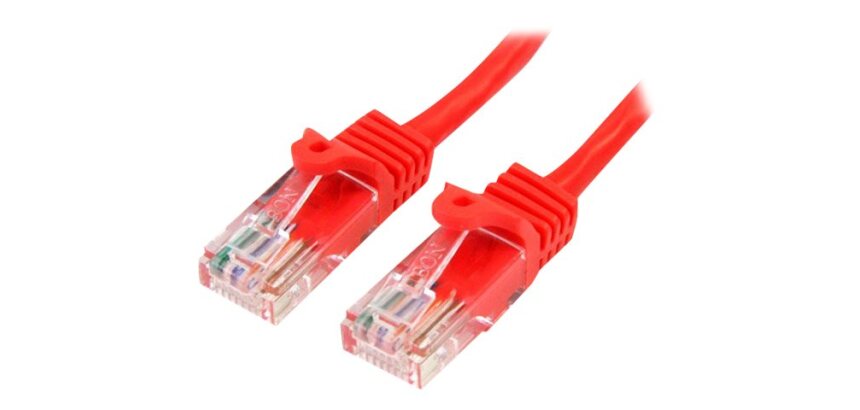 StarTech.com Câble réseau Cat5e UTP sans crochet de 3m - Cordon Ethernet RJ45 anti-accroc - M/M - Rouge