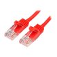 StarTech.com Câble réseau Cat5e UTP sans crochet de 3m - Cordon Ethernet RJ45 anti-accroc - M/M - Rouge