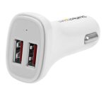 StarTech.com Chargeur de voiture USB à 2 ports - Haute puissance (24 W/4,8 A) - Blanc