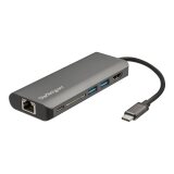 StarTech.com Adaptateur Multiport USB-C - Mini Dock USB-C avec HDMI 4K, 3x USB 3.0 Hub, SD/SDHC, GbE, 60W PD 3.0 Pass-Through - Station d'Accueil USB-C pour PC Portable Type-C/Thunderbolt 3