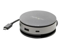 StarTech.com Adaptateur Multiport USB-C - Mini Dock USB 3.1 Gen 2 10Gbps Type-C avec 4K 60Hz HDMI/DisplayPort ou 1080p VGA - 75W PD Passthrough, Hub USB 3 Ports, GbE - Station d'Accueil Mobile