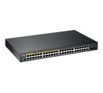 Zyxel GS1900-48HPv2 Géré L2 Gigabit Ethernet (10/100/1000) Connexion Ethernet, supportant l'alimentation via ce port (PoE) Noir
