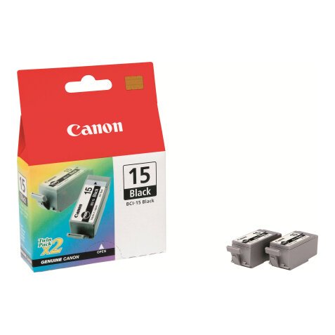 Canon Cartouche d'encre noire BCI-15BK (lot de deux cartouches)