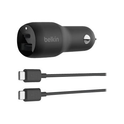 Belkin CCB004BTBK chargeur d'appareils mobiles Smartphone, Tablette Noir Allume-cigare, USB Charge rapide Intérieure, Extérieure