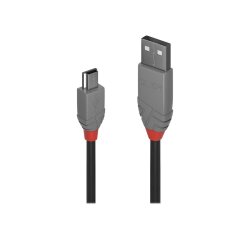 Lindy Câble USB 2.0 type A vers Mini-B, Anthra Line, 3m