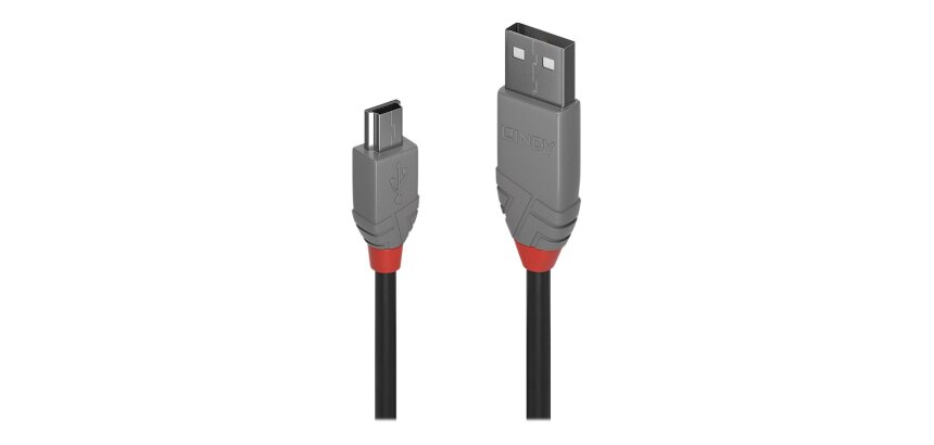 Lindy Câble USB 2.0 type A vers Mini-B, Anthra Line, 3m