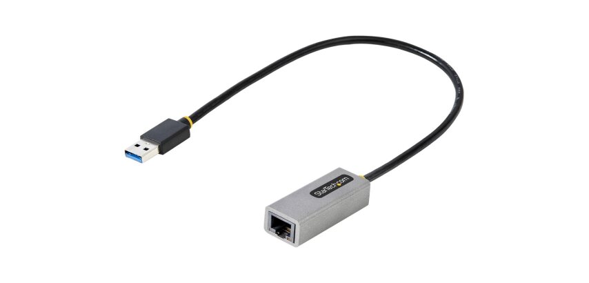 StarTech.com Adaptateur Réseau USB 3.0 à Gigabit Ethernet - 10/100/1000 Mbps, USB à RJ45, Adaptateur USB 3.0 à LAN, Adaptateur USB 3.0 Ethernet (GbE), Câble de Raccordement de 30cm, Installation Sans Pilote