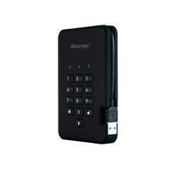iStorage diskAshur2 256-bit 2TB USB 3.2 secure encrypted hard drive - Black IS-DA2-256-2000-B