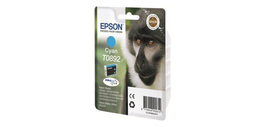 Epson Monkey Encre cyan DURABrite Ultra Singe T0892