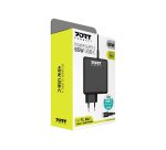 Port Designs 900097B-EU chargeur d'appareils mobiles Smartphone, Tablette Noir Secteur Charge rapide Intérieure