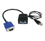 StarTech.com Câble répartiteur vidéo VGA alimenté par USB - 1x VGA (Mâle) vers 2x VGA (Femelle) - Noir