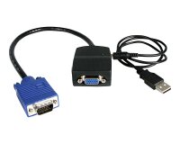 StarTech.com Câble répartiteur vidéo VGA alimenté par USB - 1x VGA (Mâle) vers 2x VGA (Femelle) - Noir