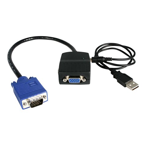 StarTech.com Câble répartiteur vidéo VGA alimenté par USB - 1x VGA (Mâle) vers 2x VGA (Femelle) - Noir