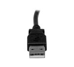 StarTech.com Câble USB 2.0 A vers USB B Coudé à Gauche Mâle / Mâle pour imprimante - 3 m - Noir