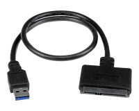 StarTech.com Câble SATA vers USB - Adaptateur de Disque Dur USB 3.0 vers 2.5" SATA III - Convertisseur Externe pour Transfert de Données SSD/HDD