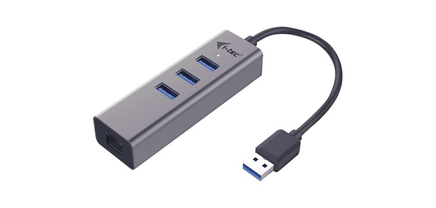 i-tec Metal USB 3.0 HUB 3 Port + Gigabit Ethernet Adapter
