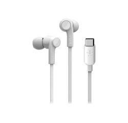 Belkin ROCKSTAR Ecouteurs Avec fil Appels/Musique USB Type-C Blanc