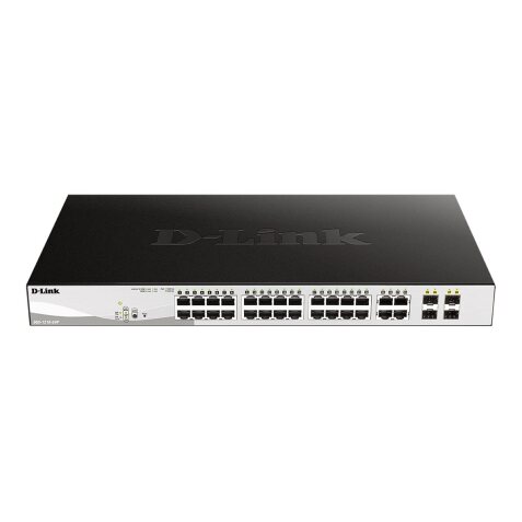 D-Link DGS-1210-24P Géré L2 Gigabit Ethernet (10/100/1000) Connexion Ethernet, supportant l'alimentation via ce port (PoE) Noir